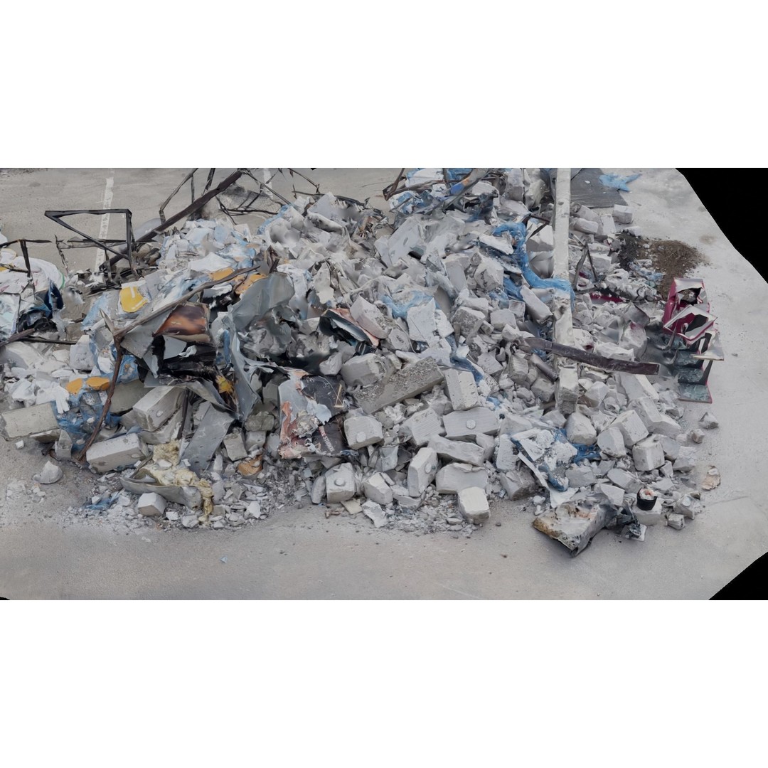 Ukraine Debris 3D Model – Low Poly Game Asset, FBX, Blender - View 3