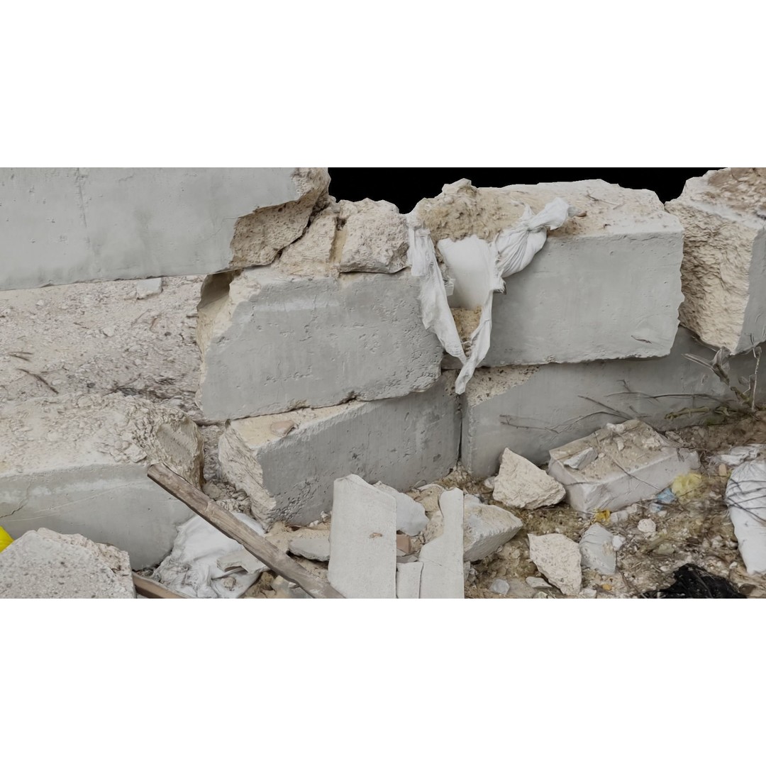 Ukraine Debris 3D Model – Low Poly Game Asset, FBX, Blender - View 4
