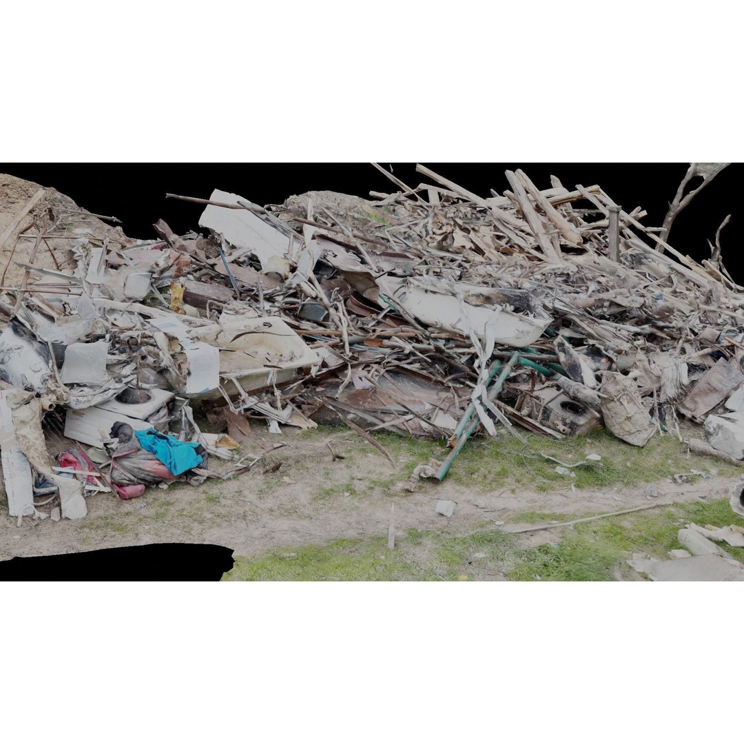 Ukraine Debris 3D Model – Low Poly Game Asset, FBX, Blender - View 6