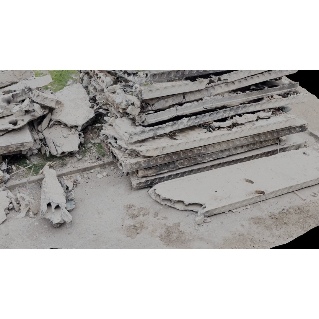 Ukraine Debris 3D Model – Low Poly Game Asset, FBX, Blender - View 7