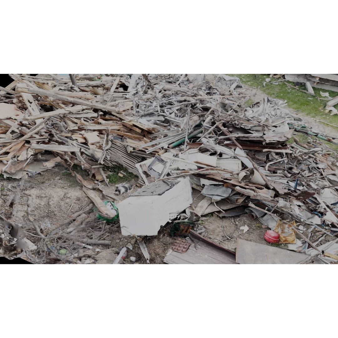 Ukraine Debris 3D Model – Low Poly Game Asset, FBX, Blender - View 8