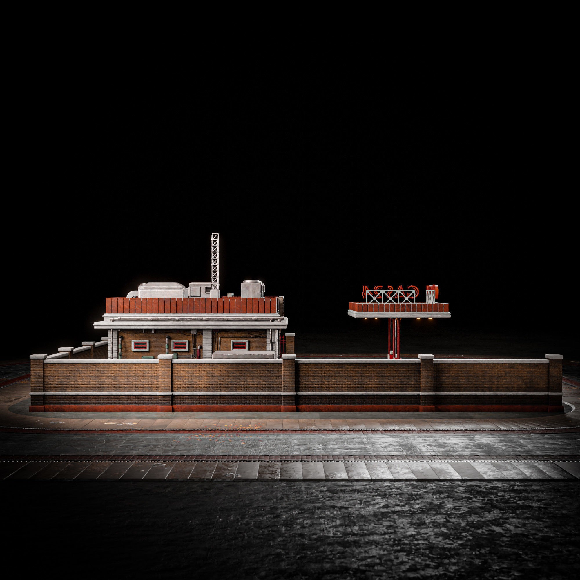 Urban Building Old Horror - Low-Poly Game-Ready 3D Model - View 10