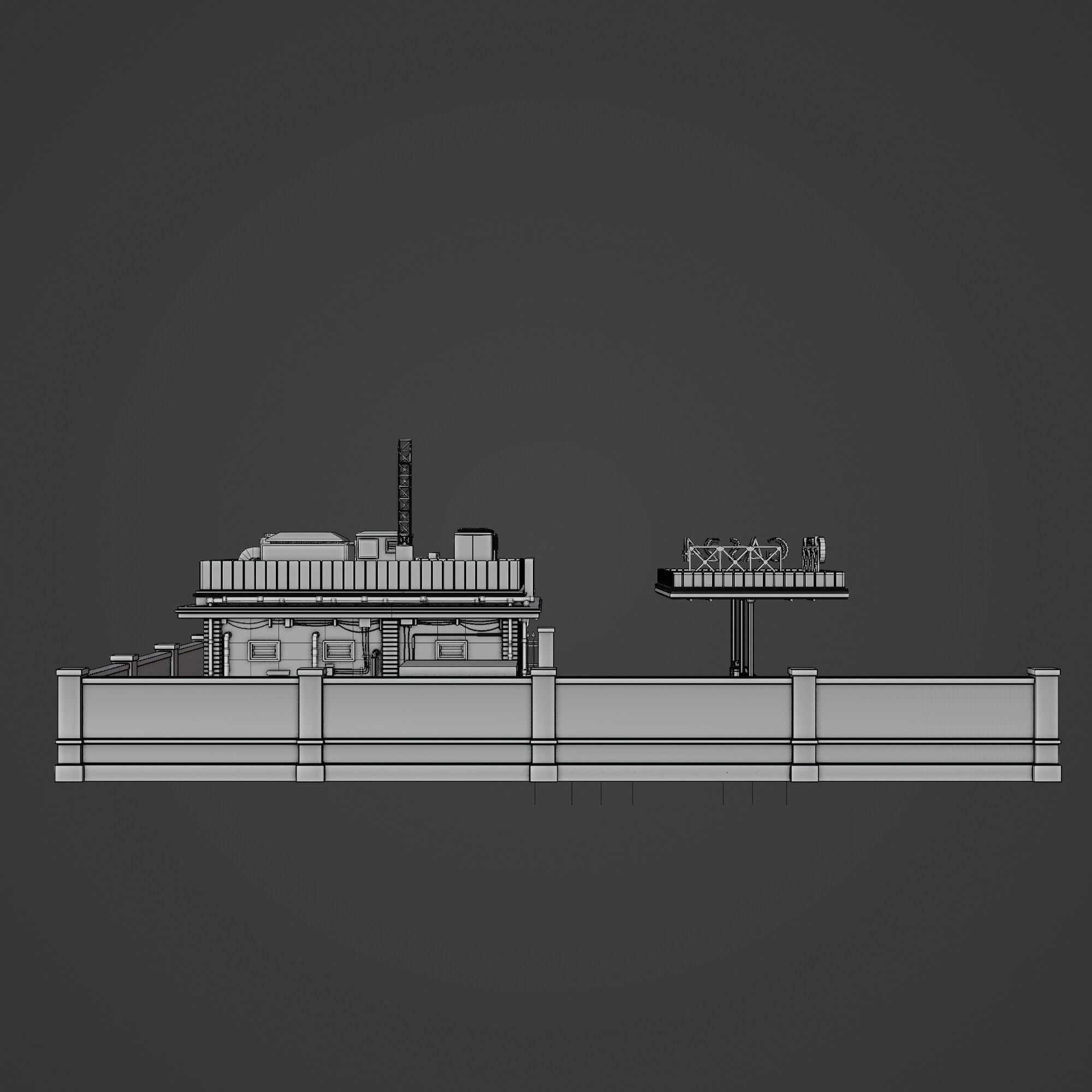 Urban Building Old Horror - Low-Poly Game-Ready 3D Model - View 19