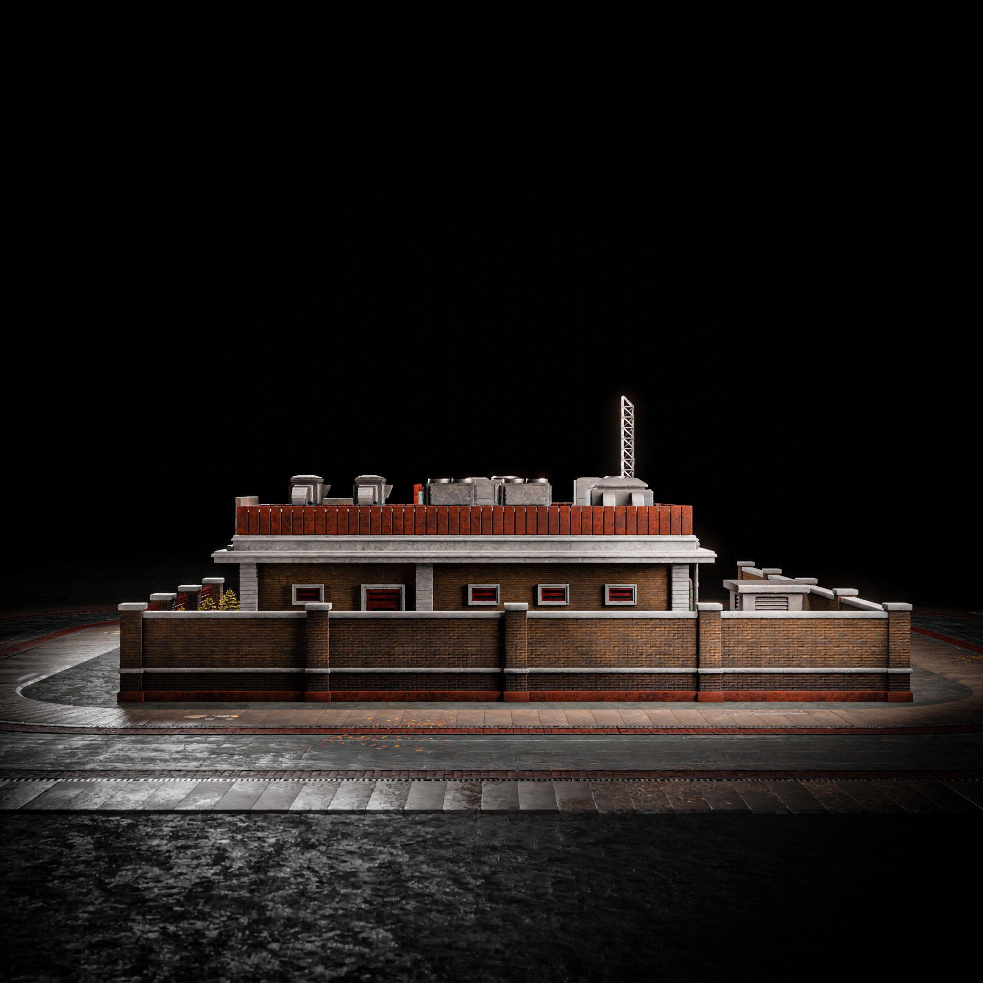Urban Building Old Horror - Low-Poly Game-Ready 3D Model - View 8