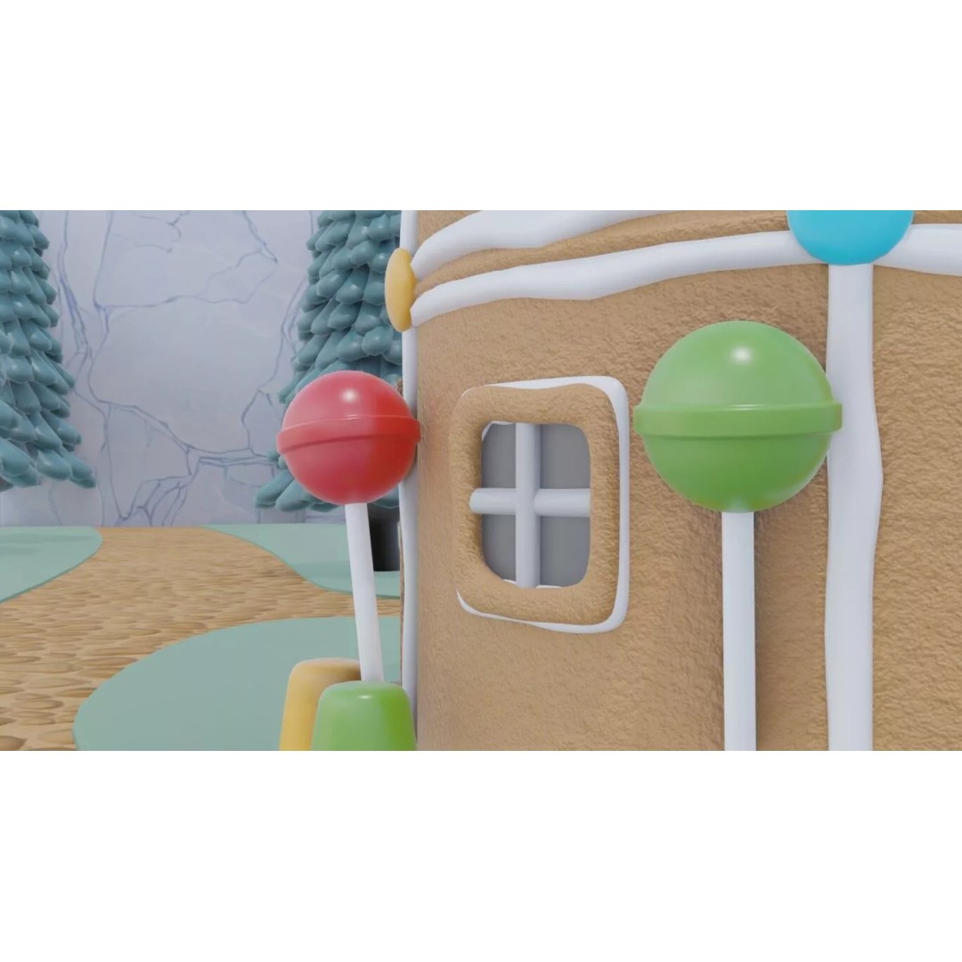 Whimsical Village Scene 3D Model – PBR Environment for Blender - View 5