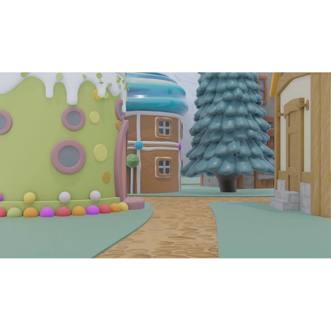 Whimsical Village Scene 3D Model – PBR Environment for Blender - View 8