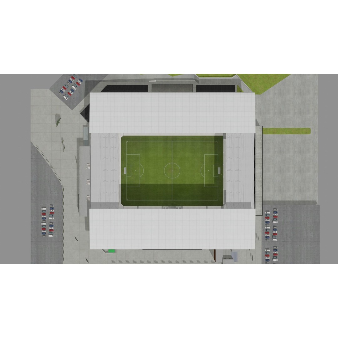 Q2 Stadium 3D Model – Low Poly Soccer Venue, FBX & OBJ - View 13
