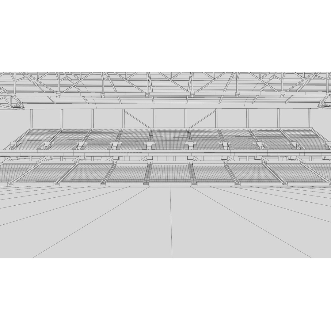 Q2 Stadium 3D Model – Low Poly Soccer Venue, FBX & OBJ - View 16