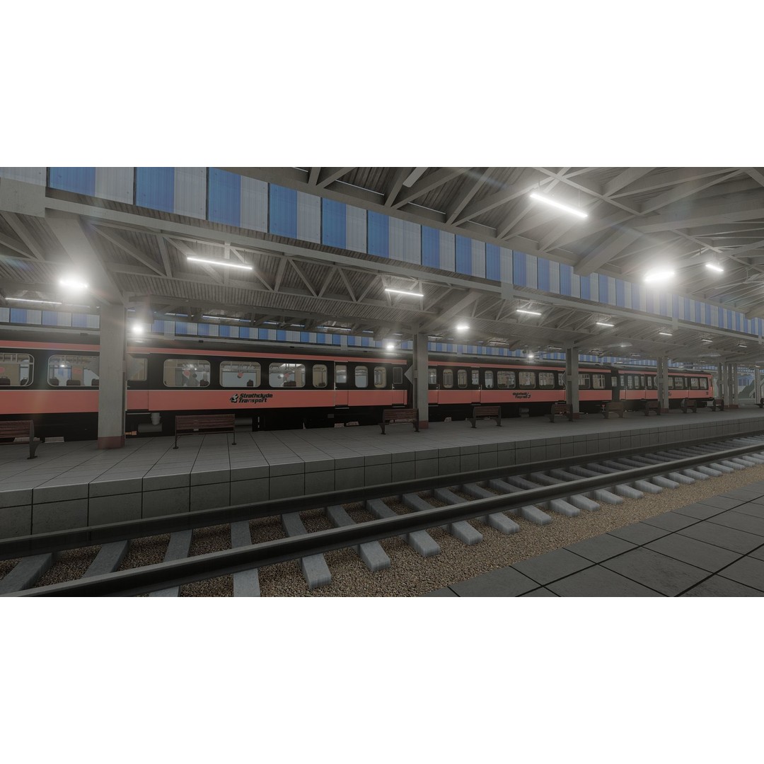 Fictional Train Depot 3D Model – Detailed Train Station Asset, FBX - View 33