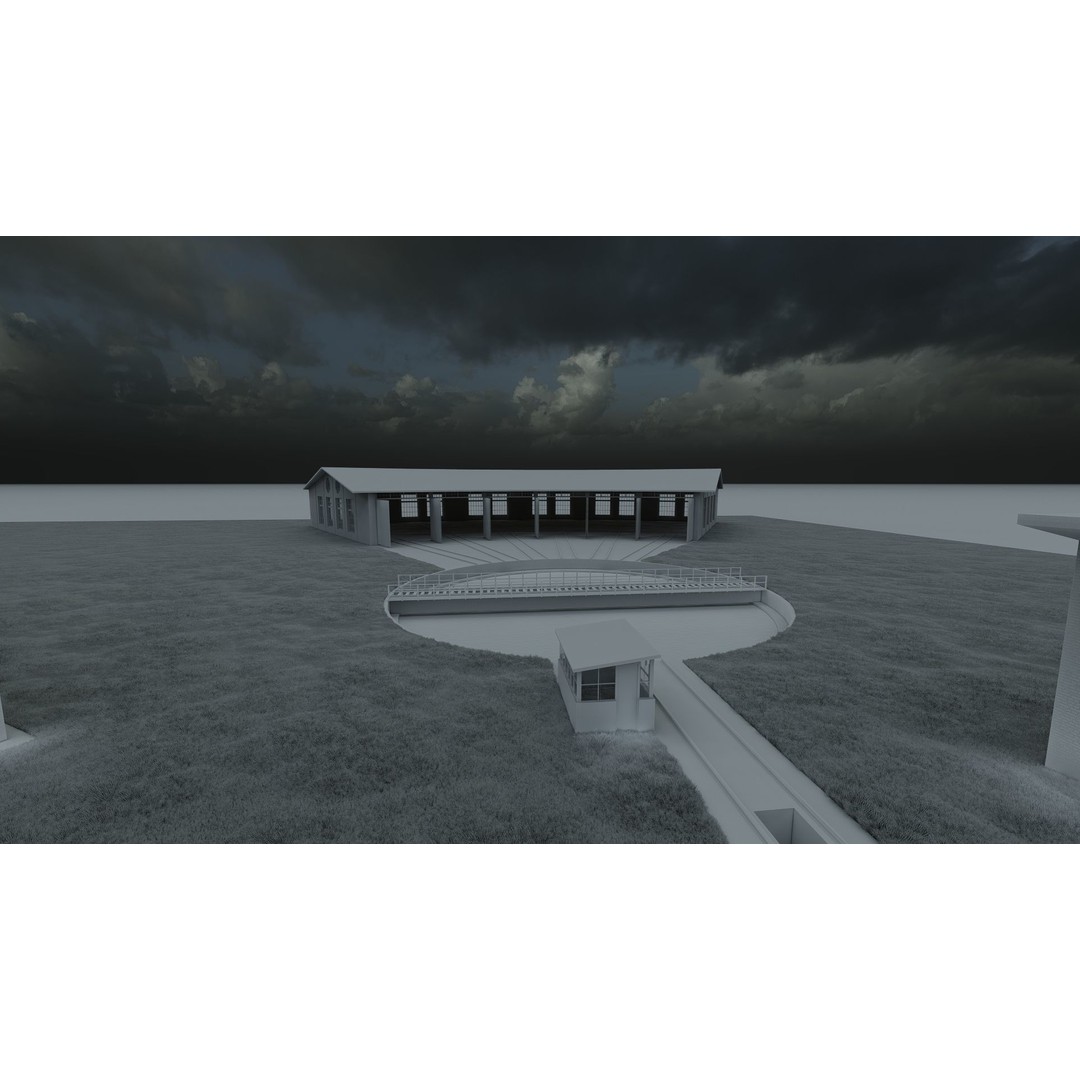 Fictional Train Depot 3D Model – Detailed Train Station Asset, FBX - View 38
