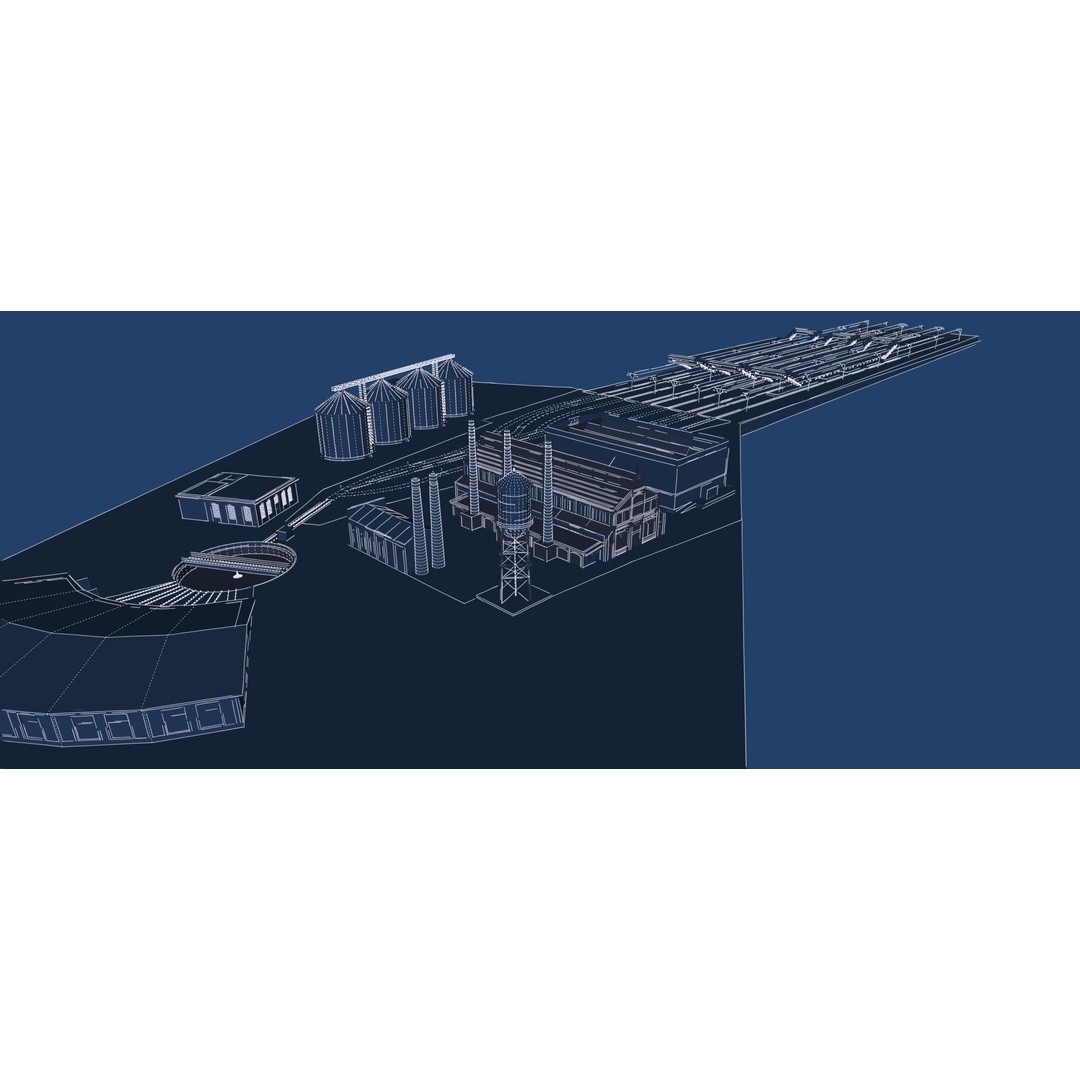 Fictional Train Depot 3D Model – Detailed Train Station Asset, FBX - View 46