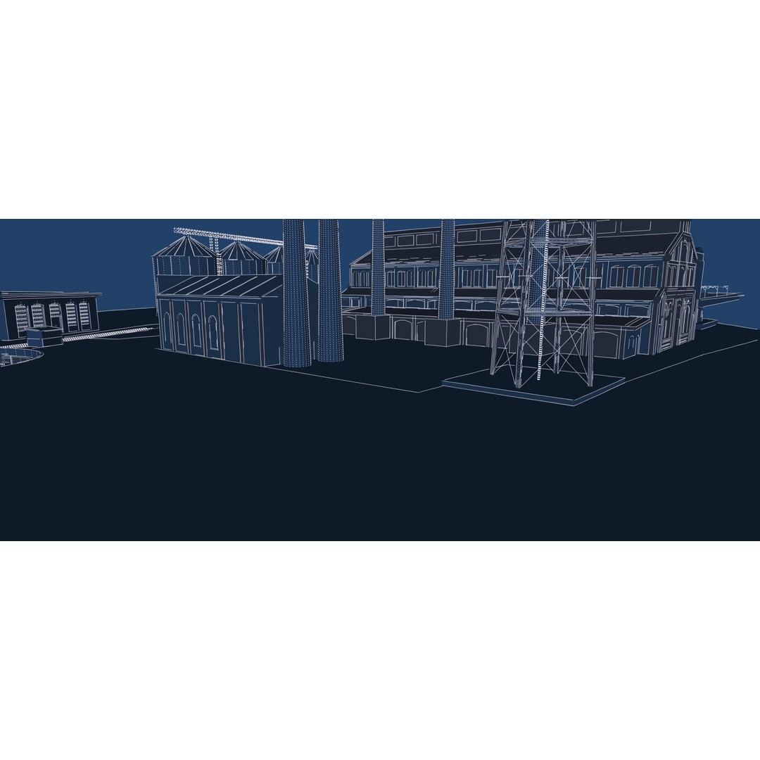 Fictional Train Depot 3D Model – Detailed Train Station Asset, FBX - View 47
