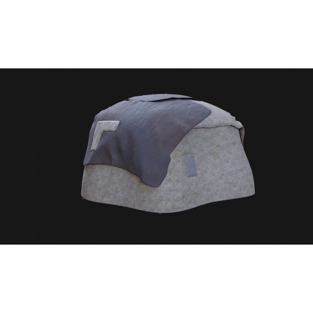 Post-Apocalyptic Tent Shelter 3D Model – Low Poly Game Asset, FBX & OBJ - View 11