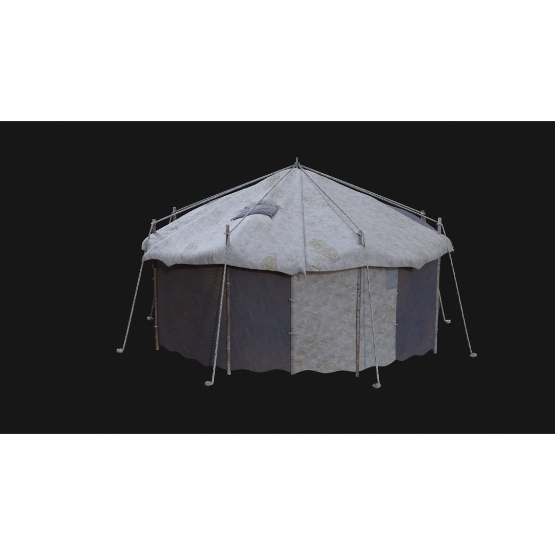Post-Apocalyptic Tent Shelter 3D Model – Low Poly Game Asset, FBX & OBJ - View 35