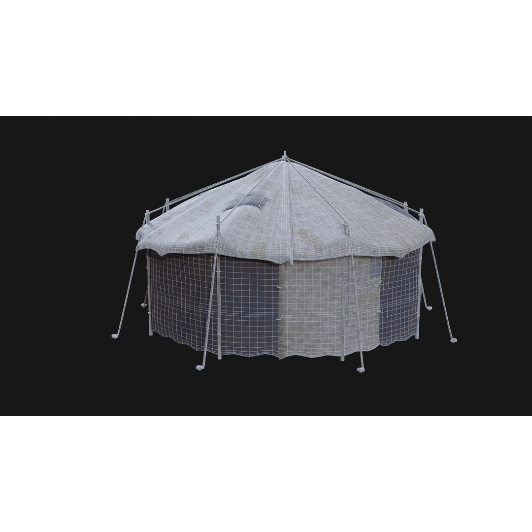 Post-Apocalyptic Tent Shelter 3D Model – Low Poly Game Asset, FBX & OBJ - View 38