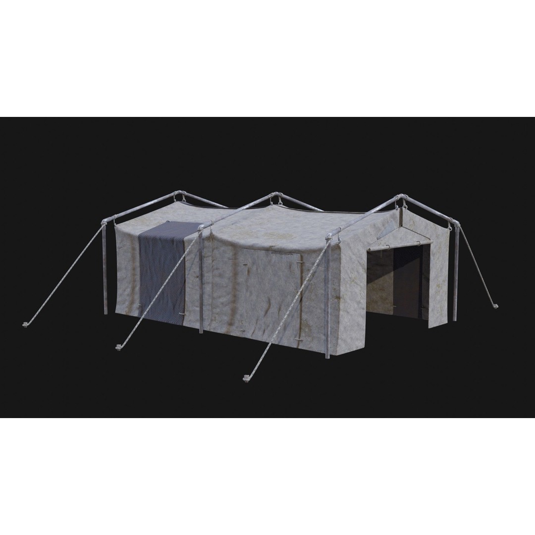 Post-Apocalyptic Tent Shelter 3D Model – Low Poly Game Asset, FBX & OBJ - View 40