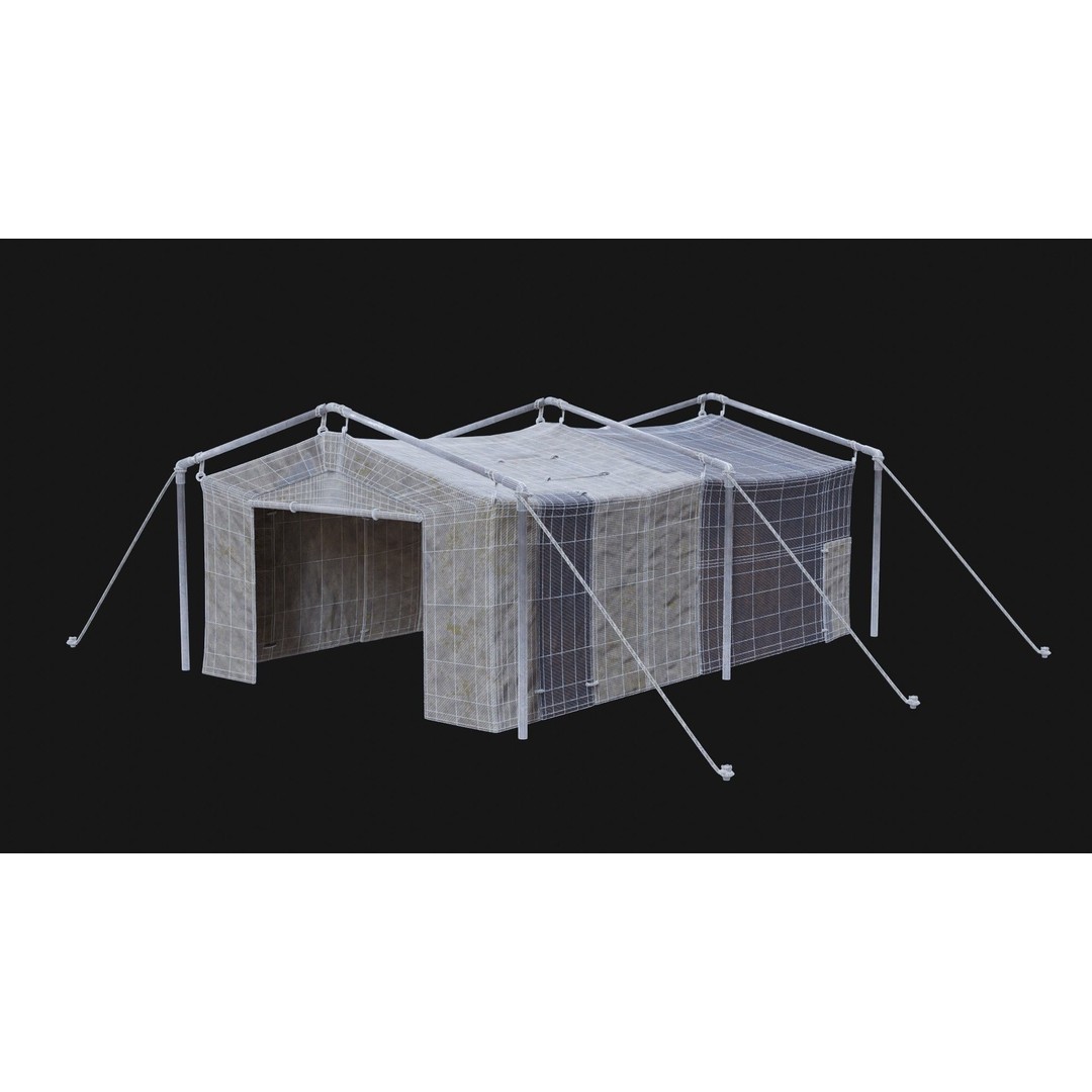 Post-Apocalyptic Tent Shelter 3D Model – Low Poly Game Asset, FBX & OBJ - View 42