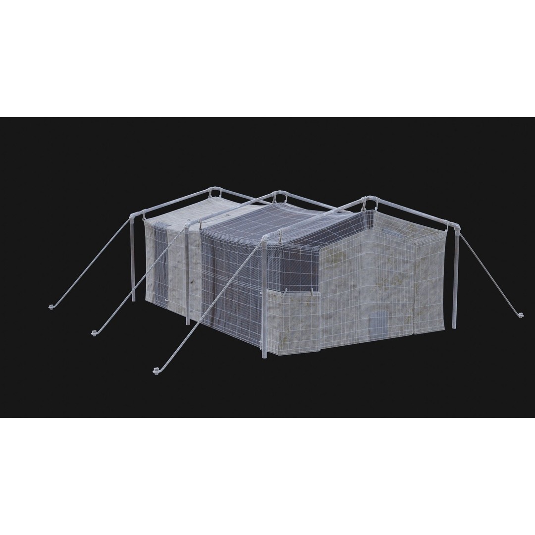 Post-Apocalyptic Tent Shelter 3D Model – Low Poly Game Asset, FBX & OBJ - View 44