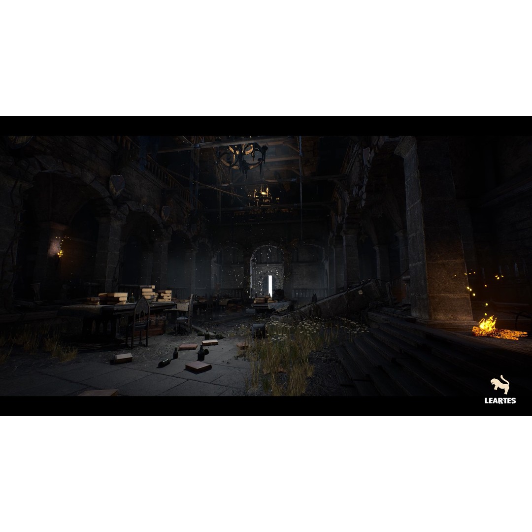 Medieval Castle Village 3D Model – Low Poly Environment, FBX, Game Ready