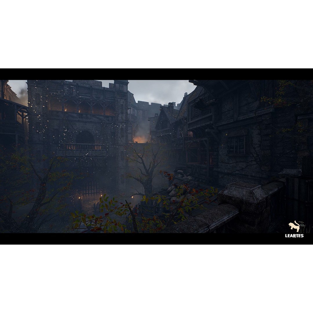 Medieval Castle Village 3D Model – Low Poly Environment, FBX, Game Ready - View 12