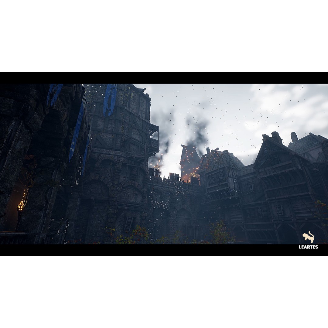 Medieval Castle Village 3D Model – Low Poly Environment, FBX, Game Ready - View 9