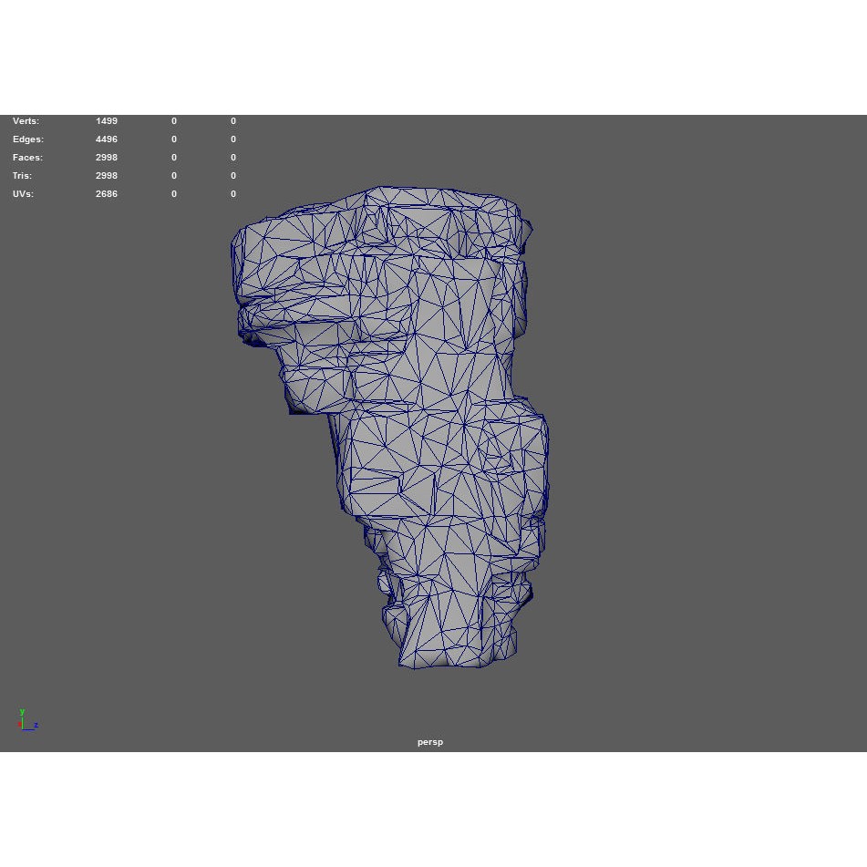 Layered Cliff Rock 3D Model – Low Poly PBR Landscape Asset, FBX/OBJ - View 10
