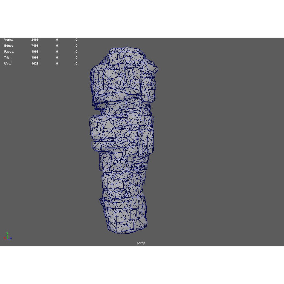 Layered Cliff Rock 3D Model – Low Poly PBR Landscape Asset, FBX/OBJ - View 22