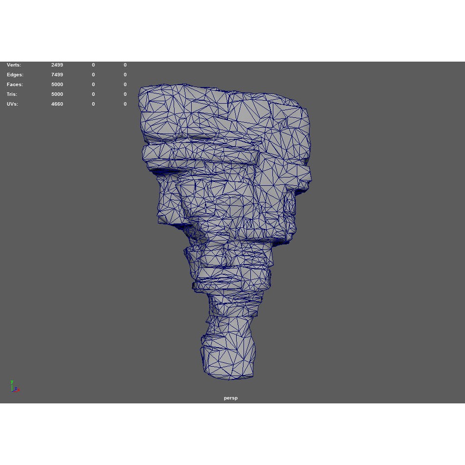 Layered Cliff Rock 3D Model – Low Poly PBR Landscape Asset, FBX/OBJ - View 26