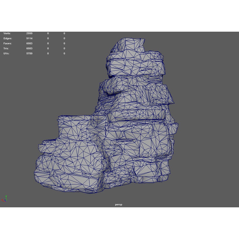 Layered Cliff Rock 3D Model – Low Poly PBR Landscape Asset, FBX/OBJ - View 30