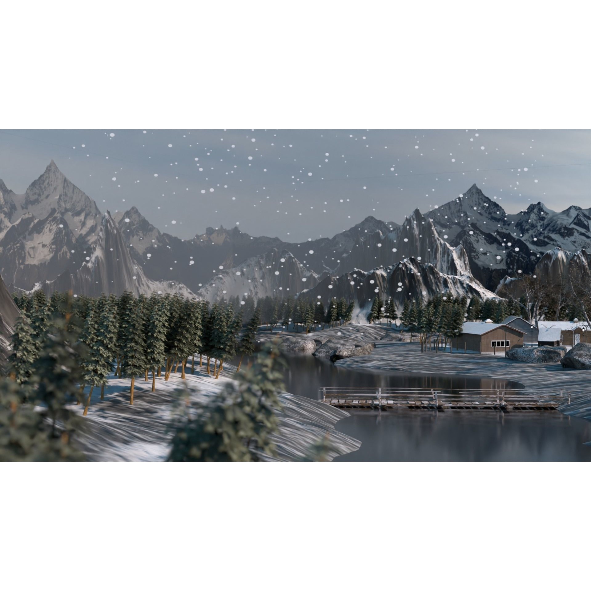 Lauterbrunnen - Low-Poly Game-Ready 3D Model - View 11