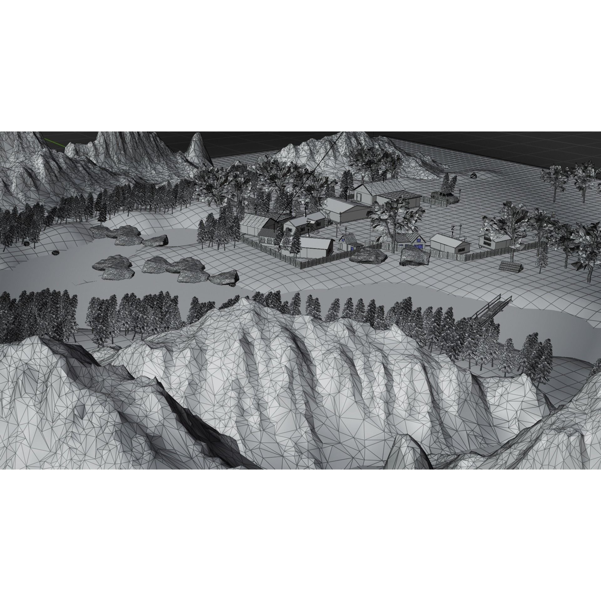 Lauterbrunnen - Low-Poly Game-Ready 3D Model - View 22