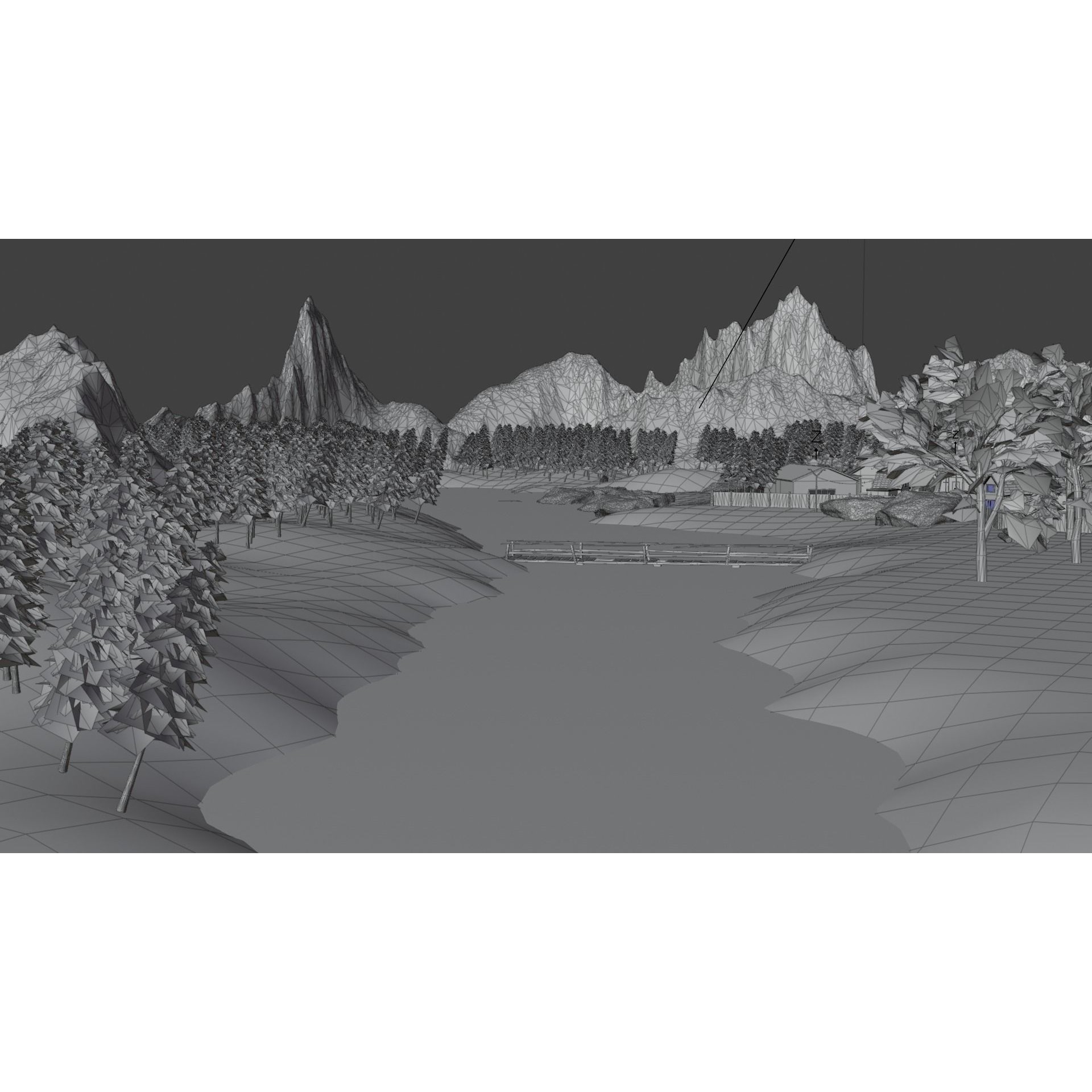 Lauterbrunnen - Low-Poly Game-Ready 3D Model - View 24