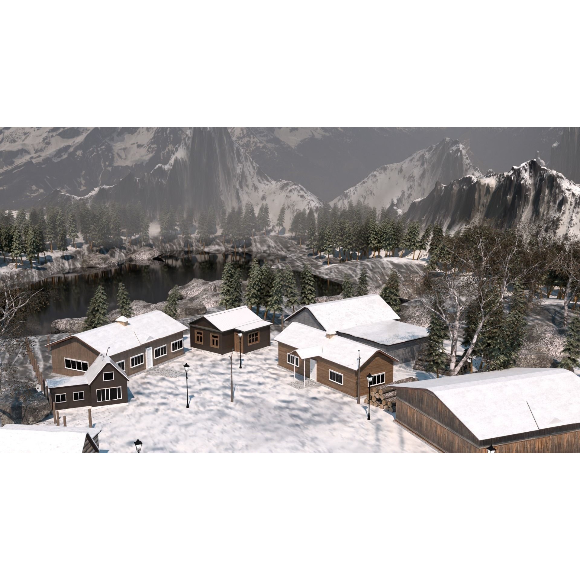 Lauterbrunnen - Low-Poly Game-Ready 3D Model - View 28
