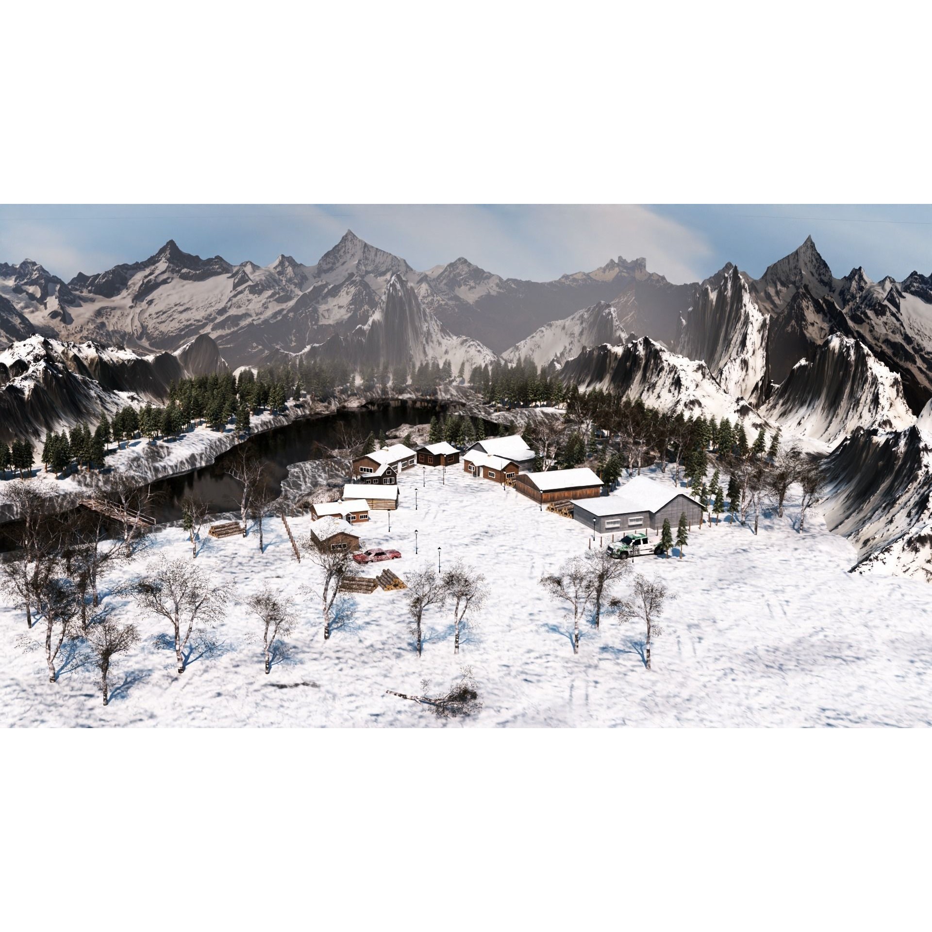 Lauterbrunnen - Low-Poly Game-Ready 3D Model - View 29