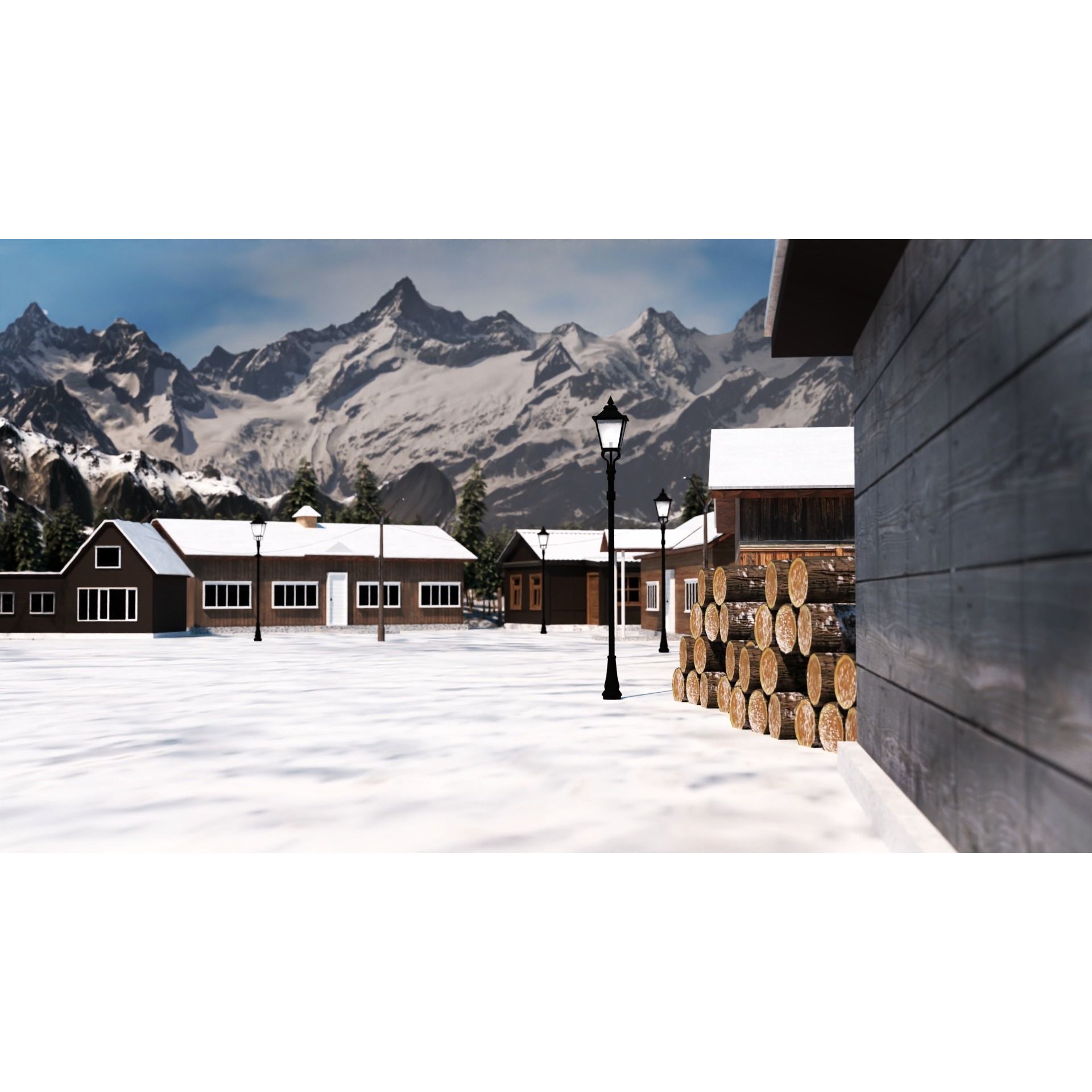 Lauterbrunnen - Low-Poly Game-Ready 3D Model - View 31