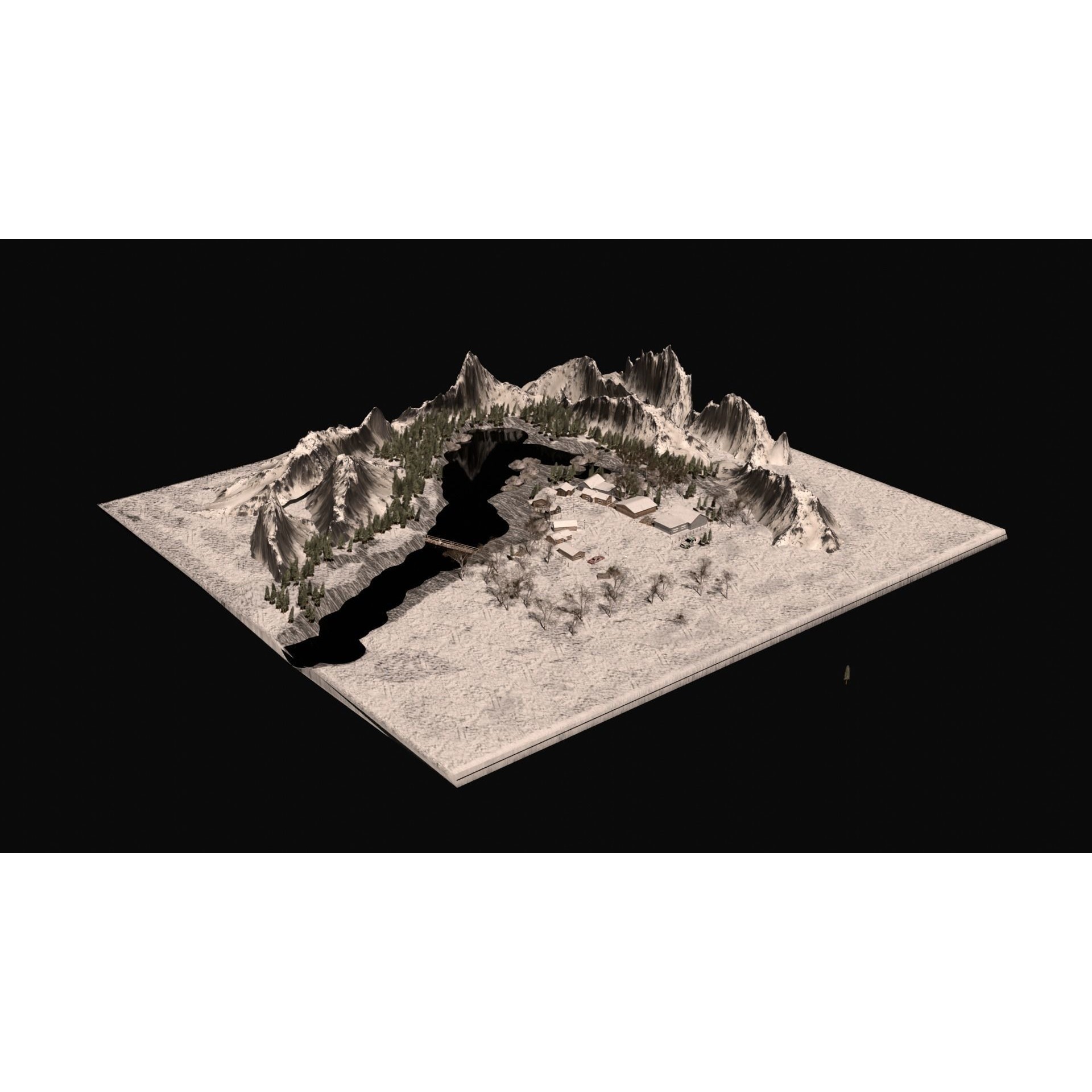 Lauterbrunnen - Low-Poly Game-Ready 3D Model - View 33