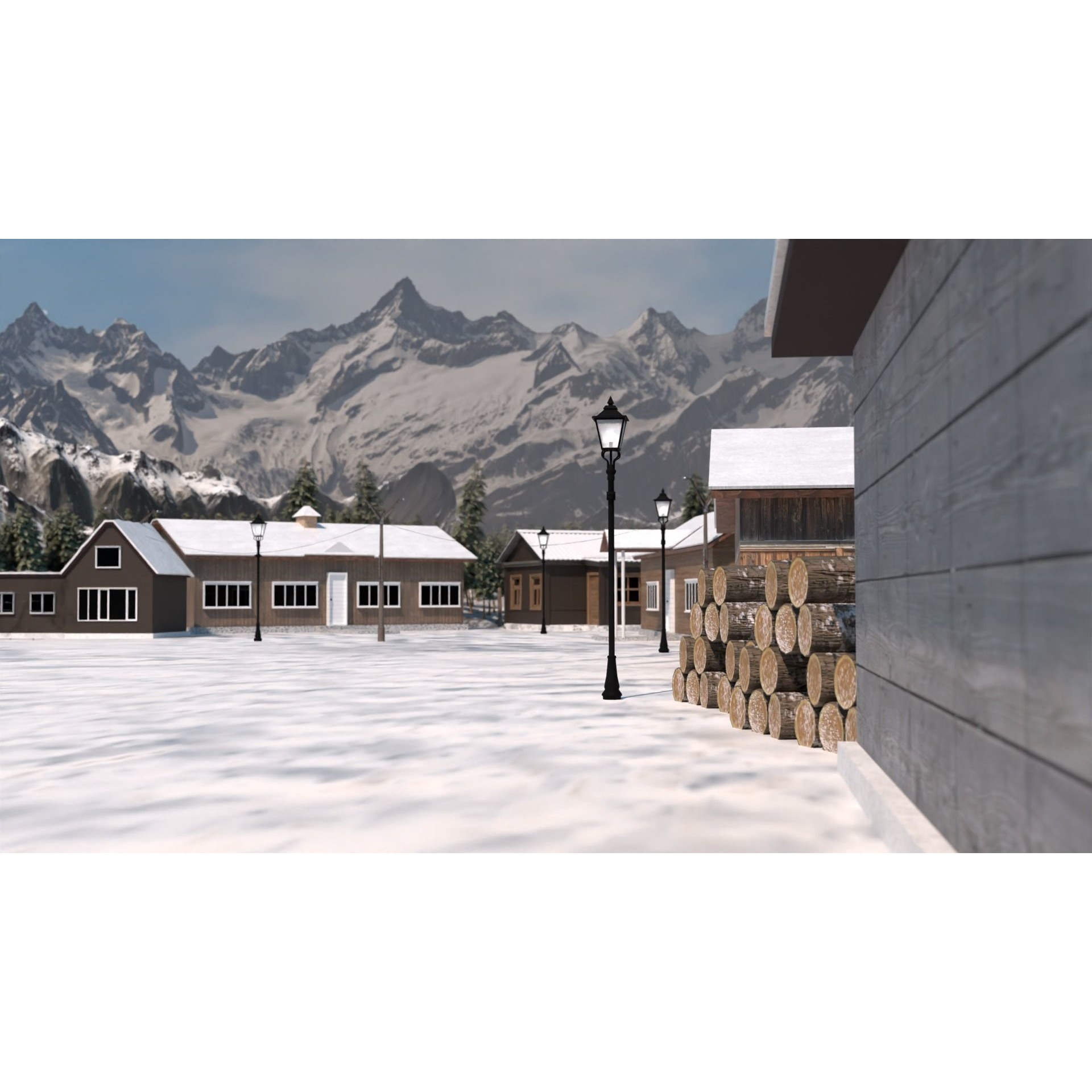 Lauterbrunnen - Low-Poly Game-Ready 3D Model - View 37