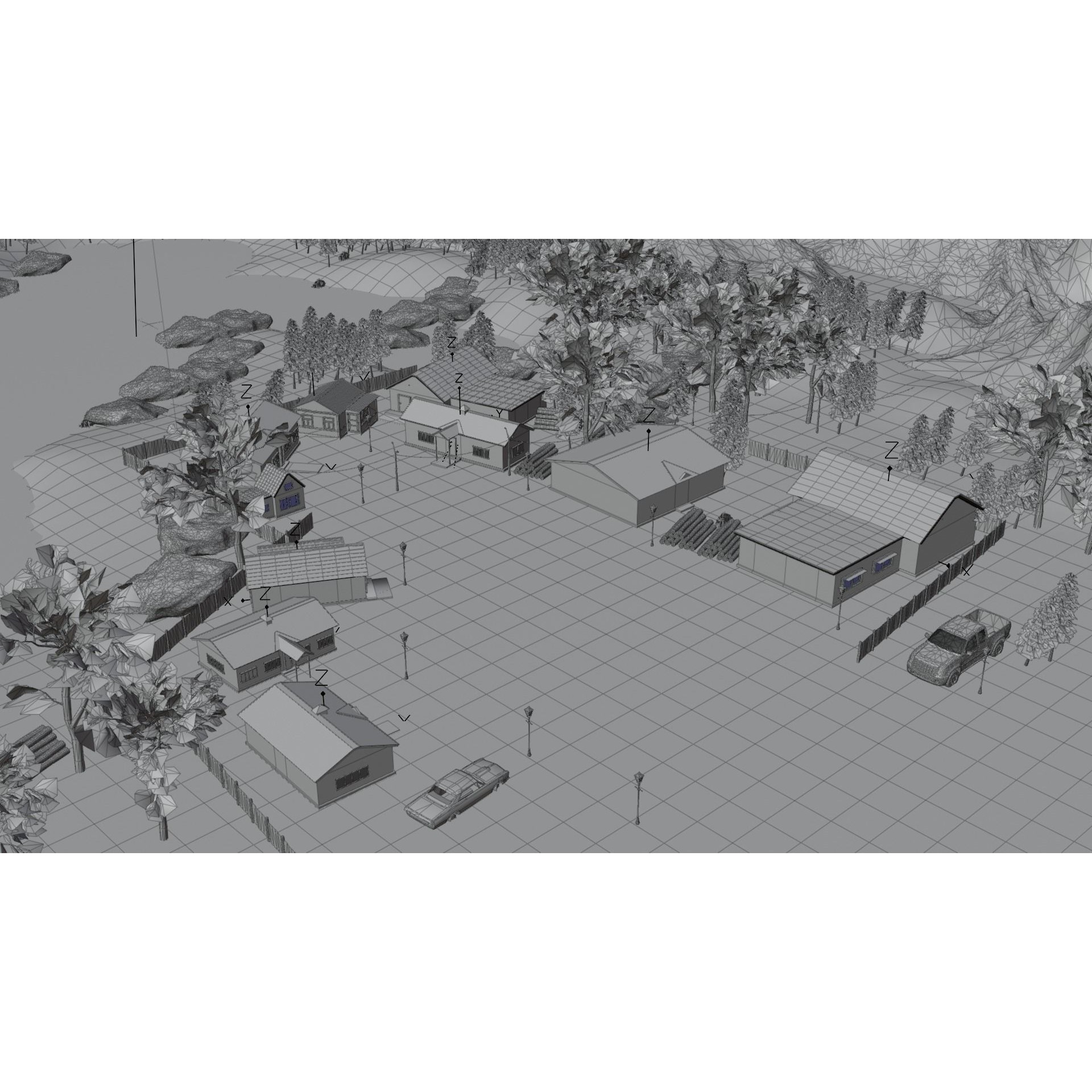Lauterbrunnen - Low-Poly Game-Ready 3D Model - View 39