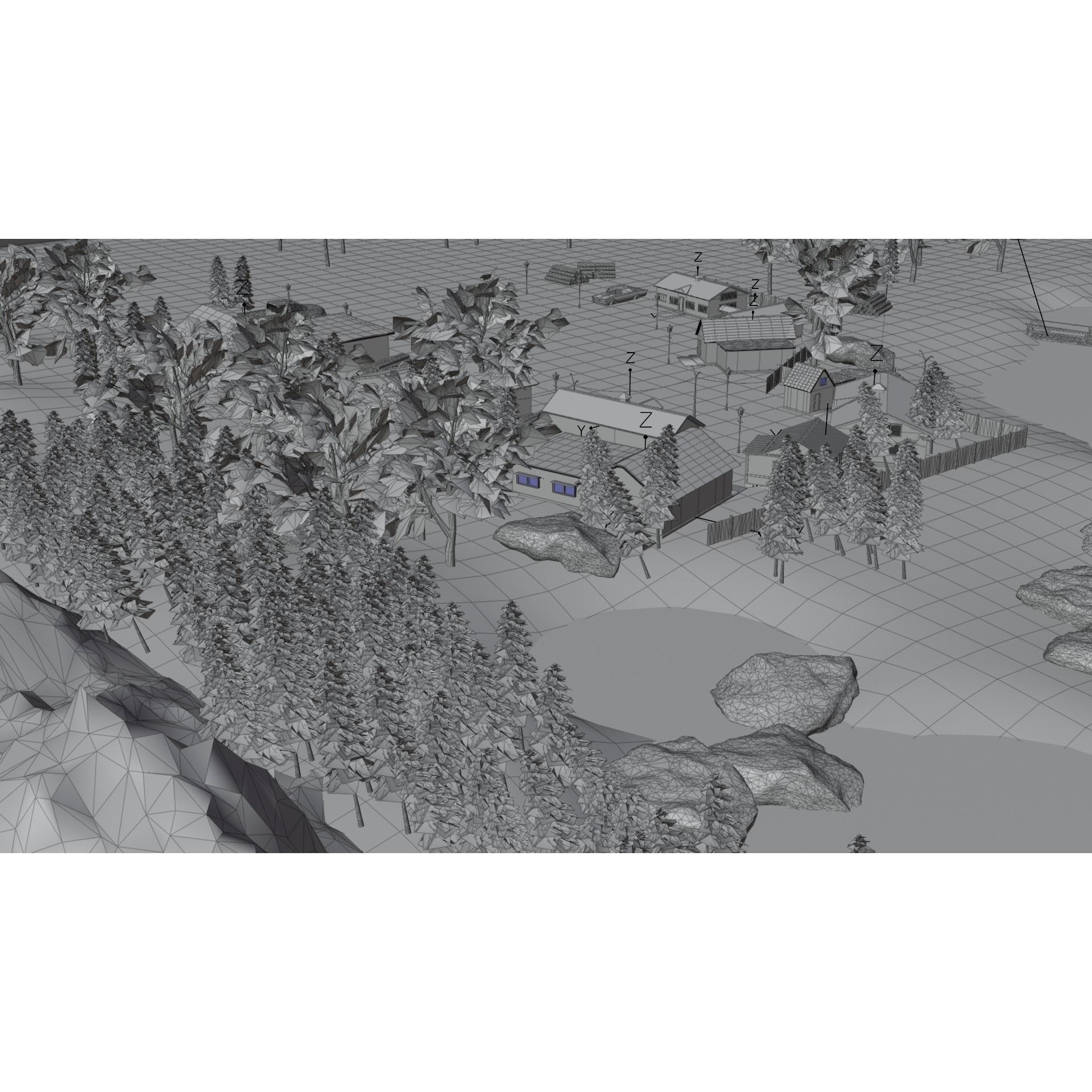 Lauterbrunnen - Low-Poly Game-Ready 3D Model - View 42