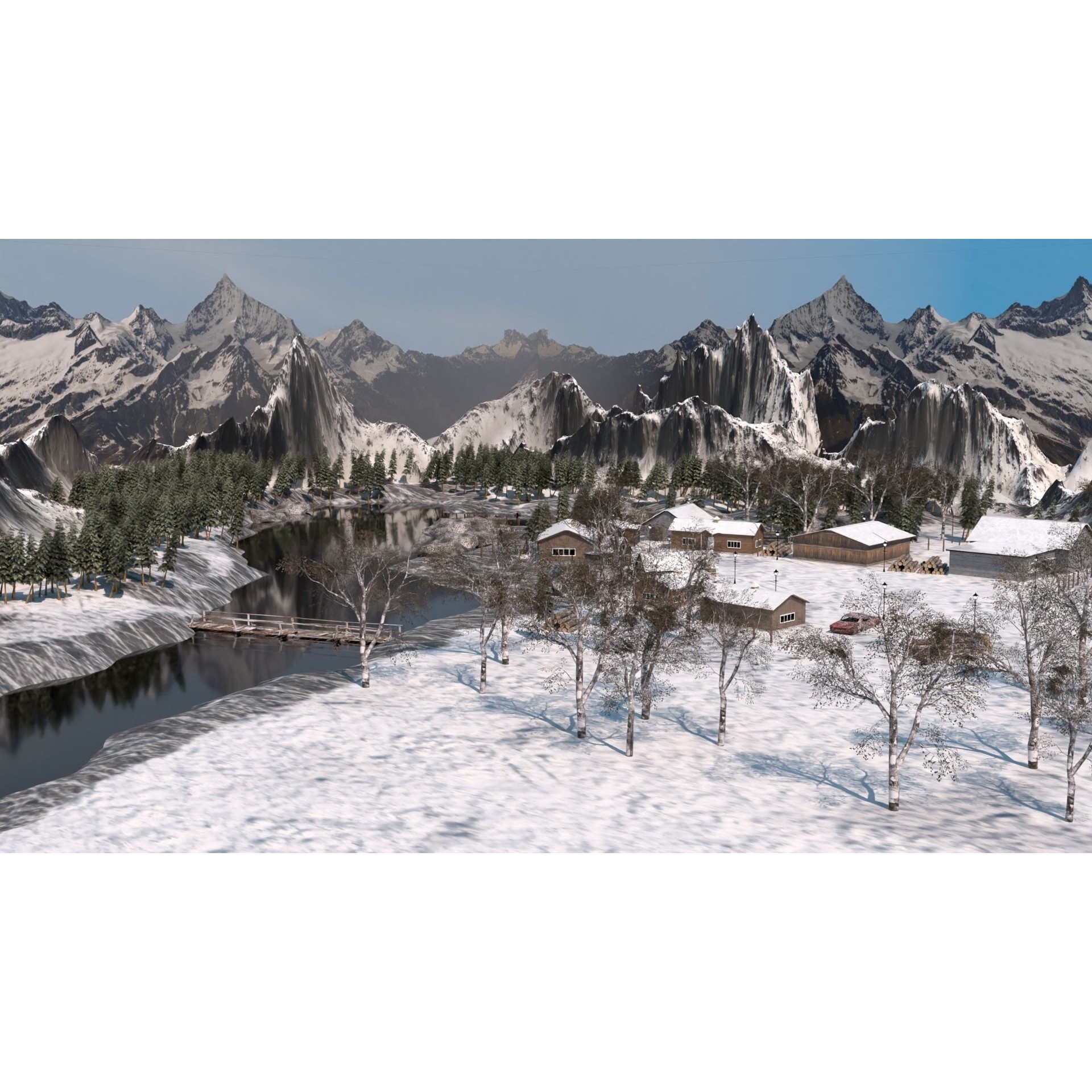 Lauterbrunnen - Low-Poly Game-Ready 3D Model - View 50