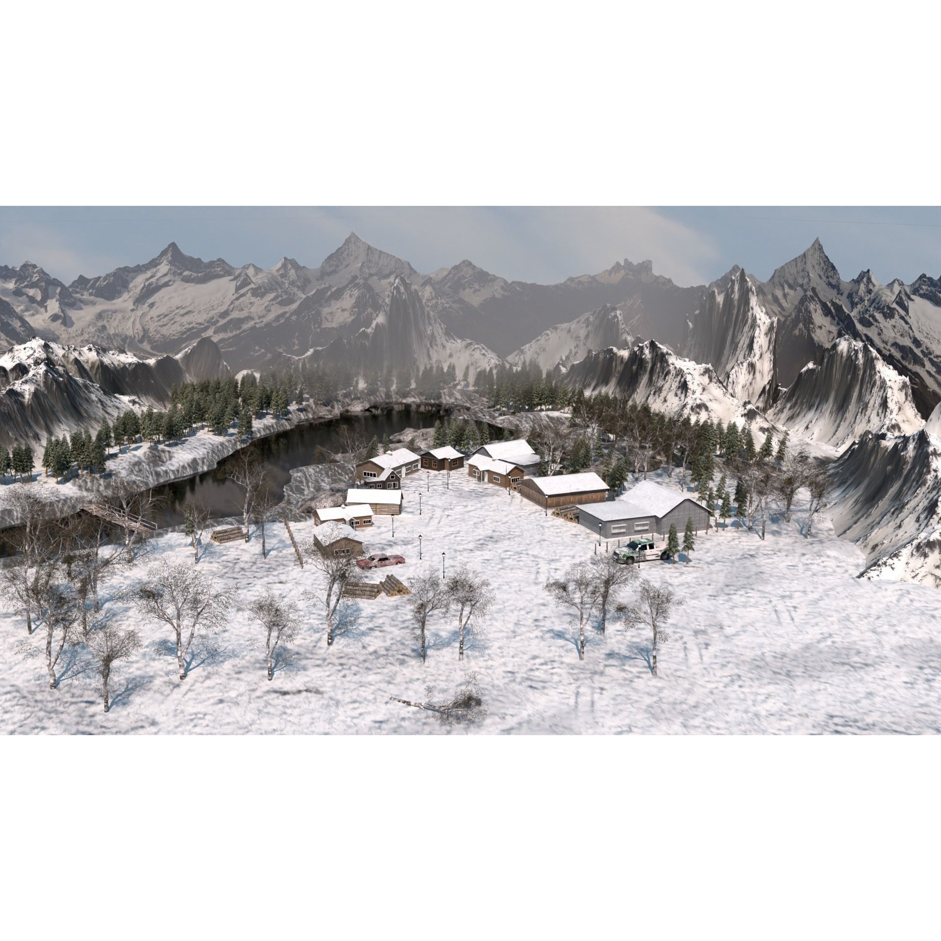 Lauterbrunnen - Low-Poly Game-Ready 3D Model - View 54