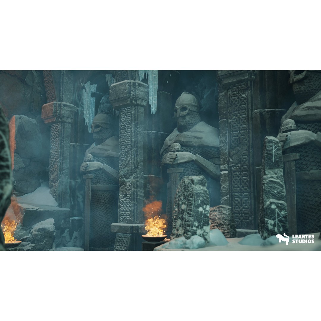 Frozen Norse Environment 3D Model – Low Poly Game Asset, FBX & OBJ Formats - View 10