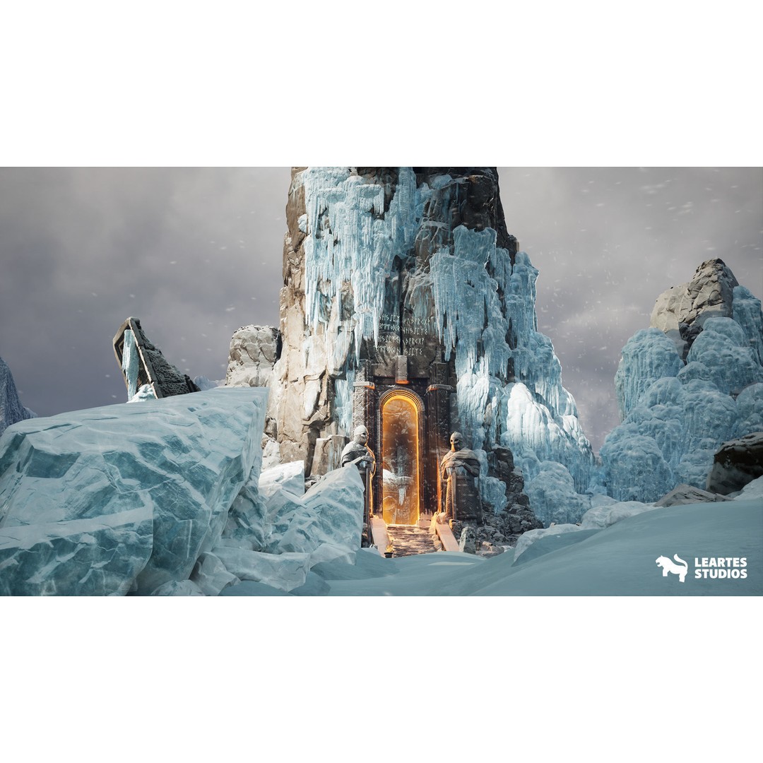 Frozen Norse Environment 3D Model – Low Poly Game Asset, FBX & OBJ Formats - View 11
