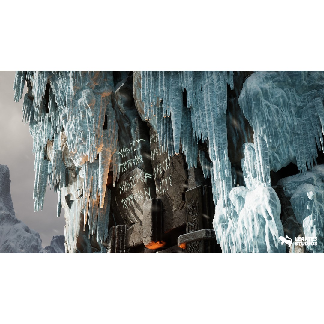 Frozen Norse Environment 3D Model – Low Poly Game Asset, FBX & OBJ Formats - View 14