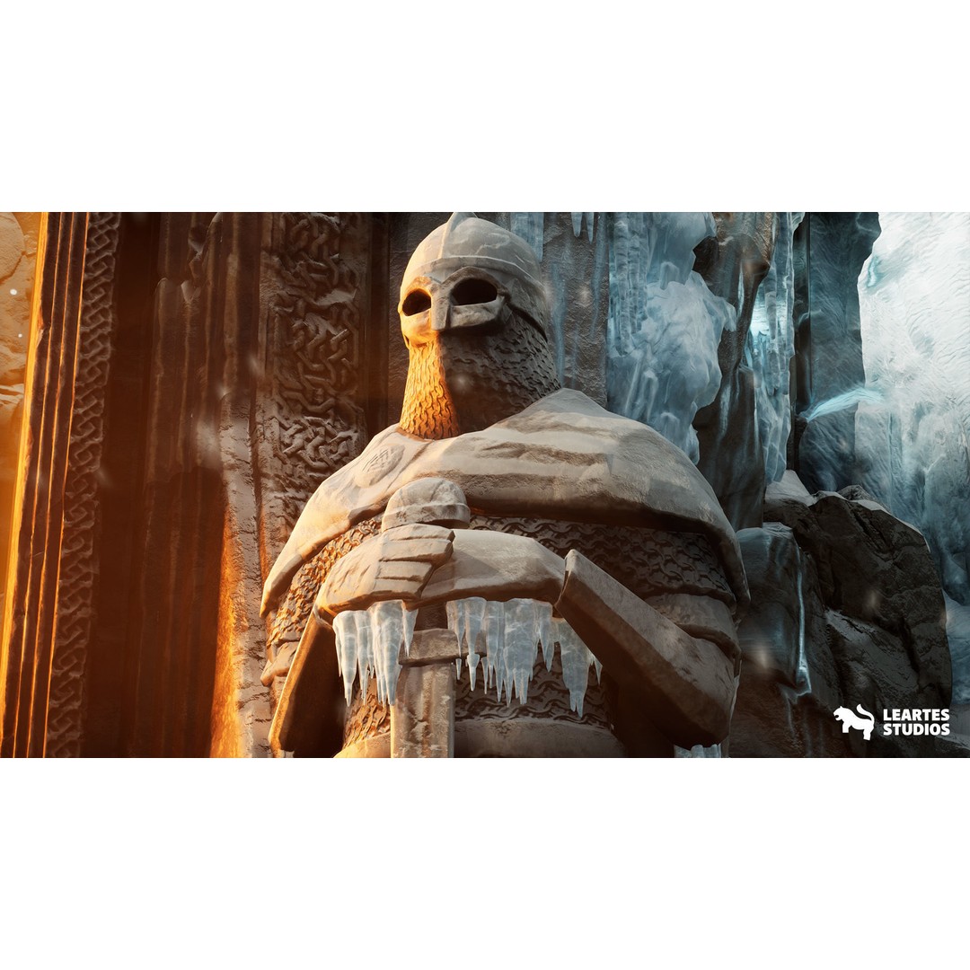 Frozen Norse Environment 3D Model – Low Poly Game Asset, FBX & OBJ Formats - View 16