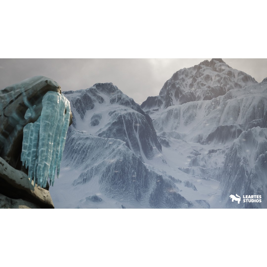 Frozen Norse Environment 3D Model – Low Poly Game Asset, FBX & OBJ Formats - View 17