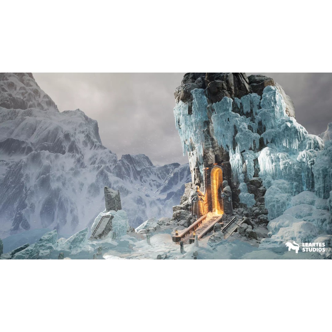 Frozen Norse Environment 3D Model – Low Poly Game Asset, FBX & OBJ Formats - View 2