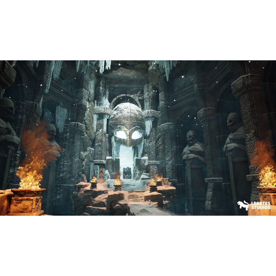 Frozen Norse Environment 3D Model – Low Poly Game Asset, FBX & OBJ Formats - View 6