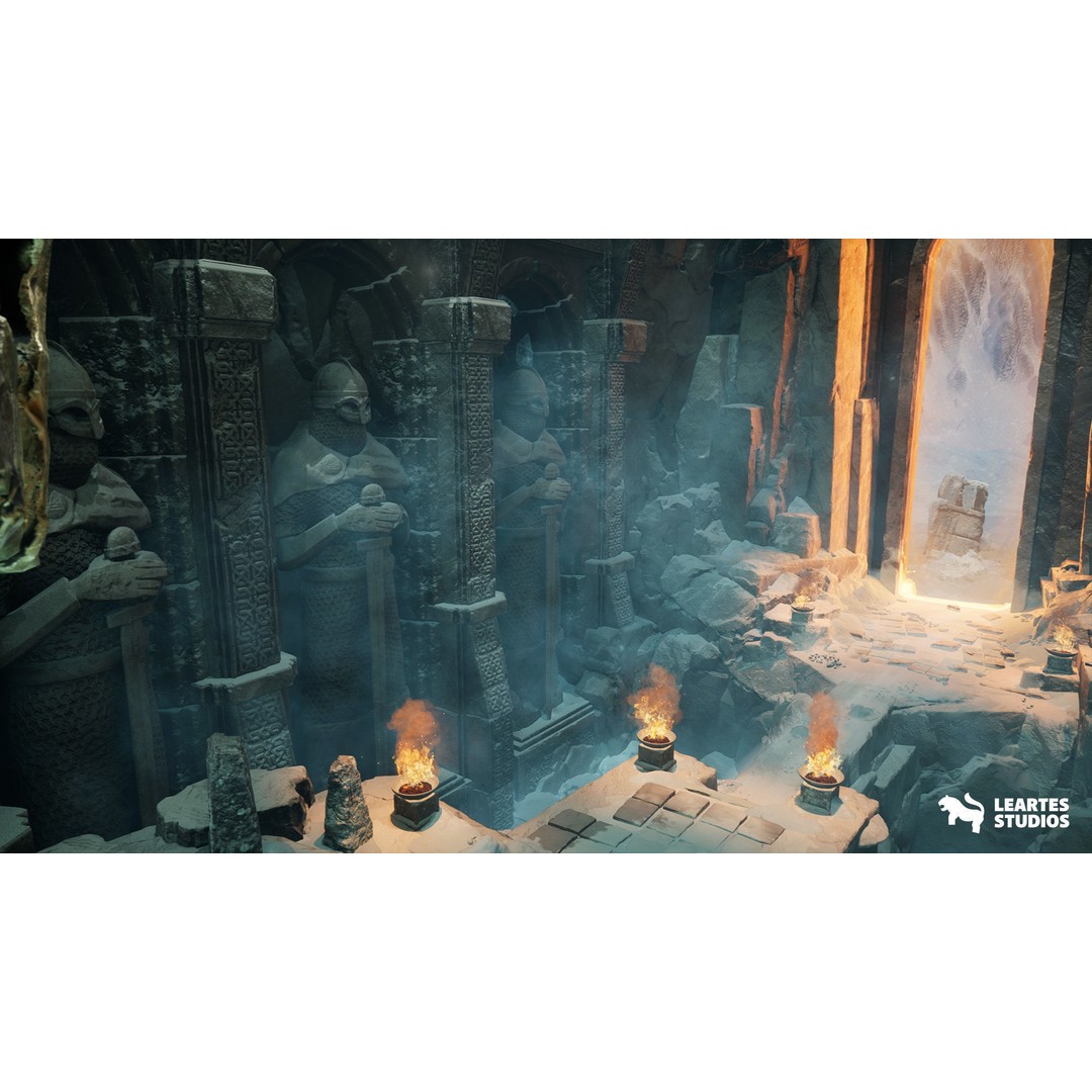 Frozen Norse Environment 3D Model – Low Poly Game Asset, FBX & OBJ Formats - View 9