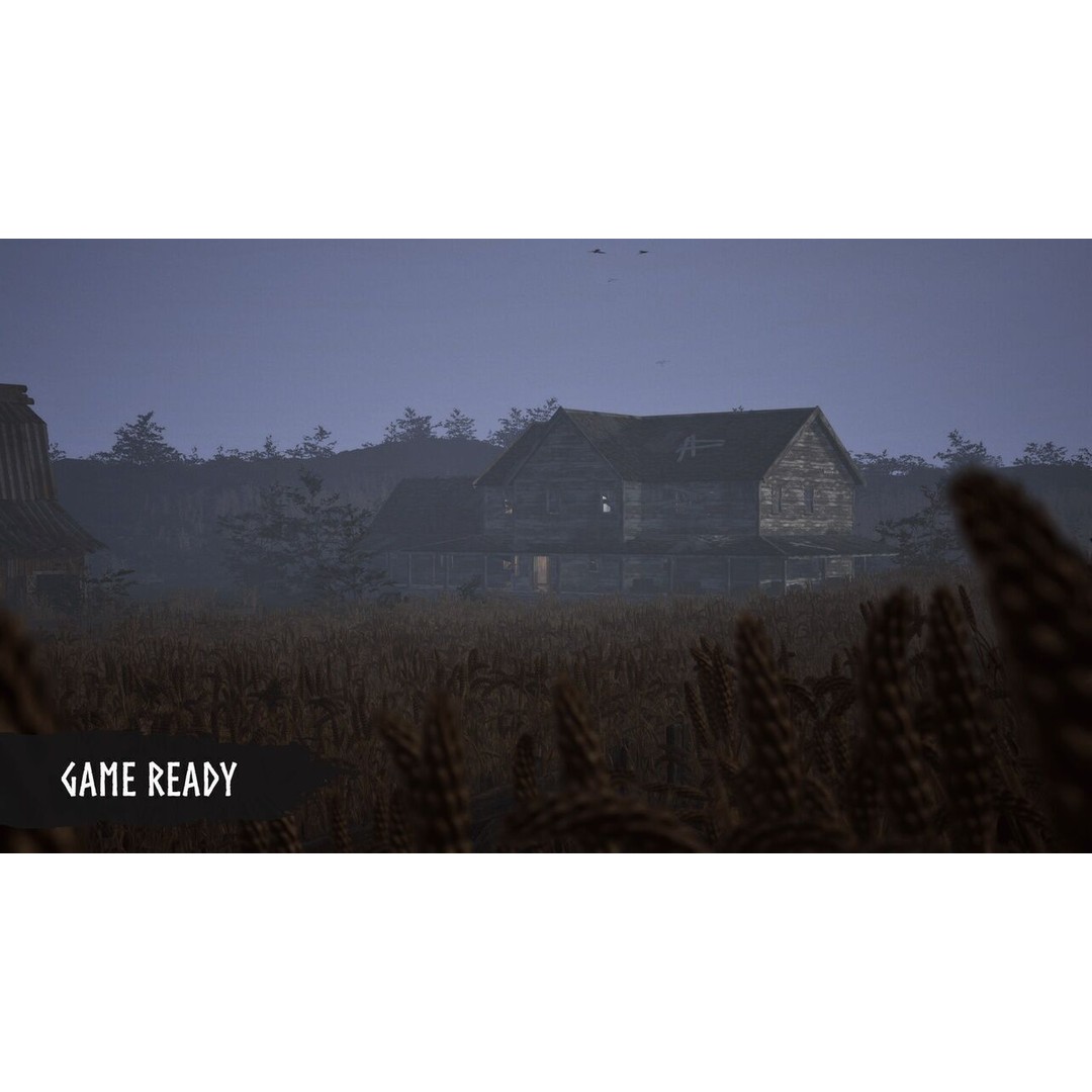 Haunted House 3D Model – Low Poly Modular Game Asset, FBX - View 12
